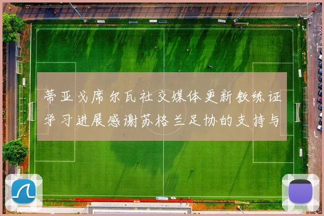 蒂亚戈席尔瓦社交媒体更新教练证学习进展感谢苏格兰足协的支持与帮助